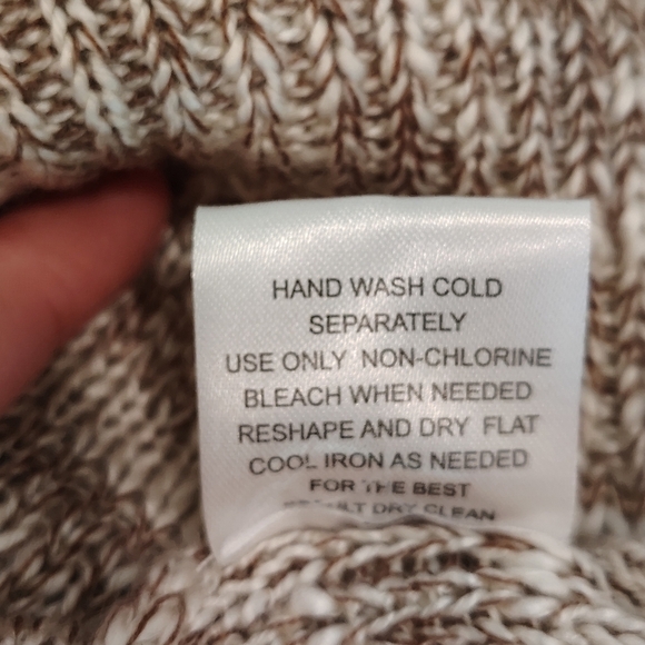 Cowl Neck Medium Drop Sleeve Oversized Beige Sweater Pink Rose - Picture 7 of 9